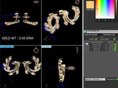 Women Earrings 3D print model