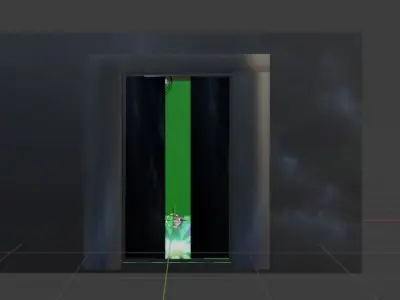 LIFT 3D MODEL door with light in it 3D model