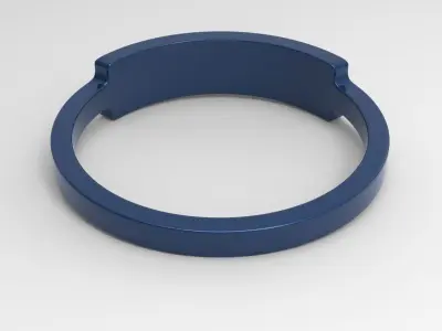 Engineer Female Ring Blue 3D print model