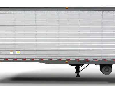 Refrigerated van trailer Low-poly 3D model