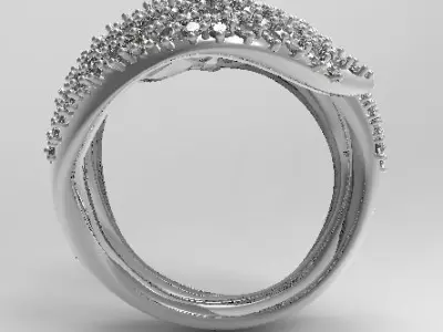 Fox ring pave 3D model