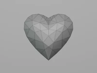 Heart Diamond Ideal Cut 3D model