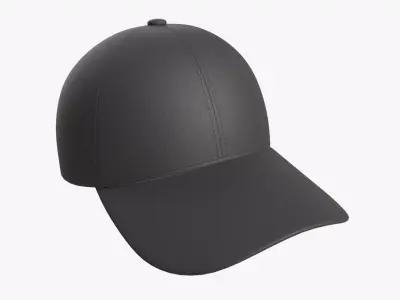 Baseball Cap Fabric Mockup Black 3D model