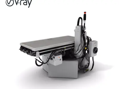 Industrial CNC Machine Model Pack Low-poly 3D model