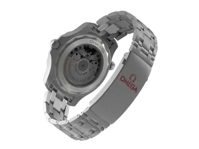  Omega Seamaster Diver on Steel 3D model