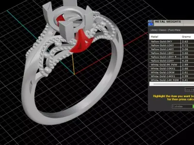 ring woman  3D print model 32