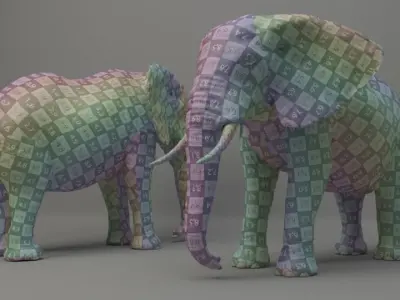 Elephant Base Mesh 3D model