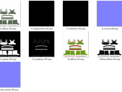 Female Sports Bra and Swim Shorts 3D model