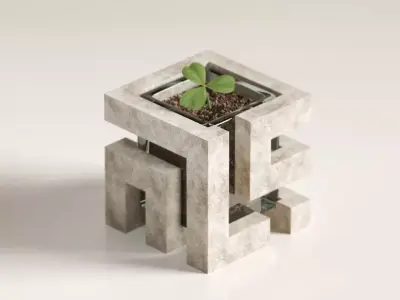 Line Pot 3D print model