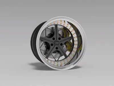 Rotiform LGB  3 piece conts wheels Low-poly 3D model