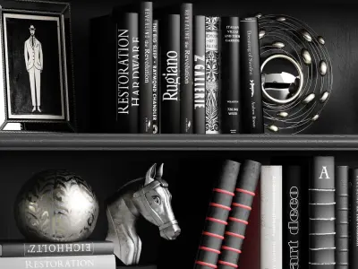 Decor Set 8 bookcase 3D model