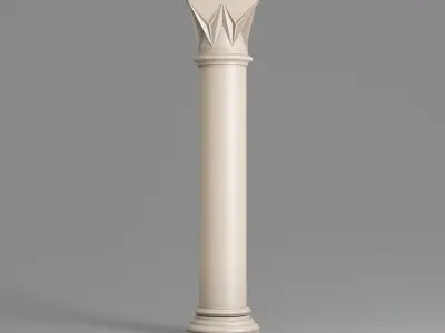 Classic Islamic Architectural Column 002 3D model