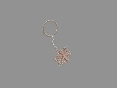  ice-star keychain copper 3D model