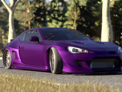 Subaru BRZ with Rocket Bunny Kit 3D model