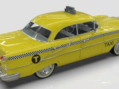 Oldsmobile Super 88 Taxi 1955 Low-poly 3D model