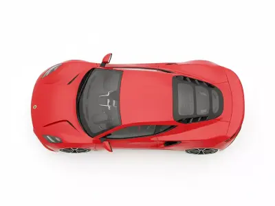 British Sports Car Coupe Low-poly 3D model