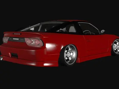 GP Sports GFOUR Nissan 180sx Body Kit GT6 Base 3D model