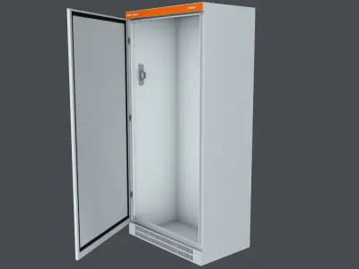 Electrical Power Distribution cabinet Low-poly 3D model