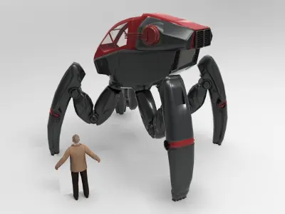 SpiderBot Vehicle All Terrain Concept 3D model