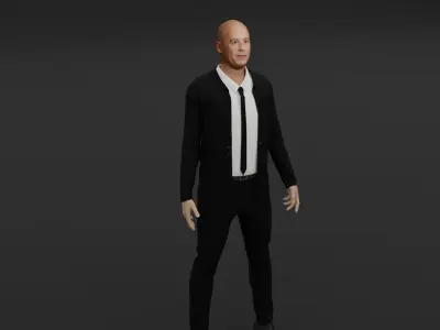 Vin Diesel Low-poly 3D model
