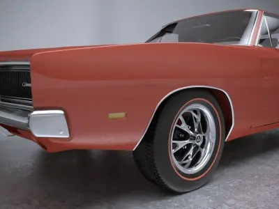 Dodge  Charger 1969 RT and General Lee 3D model