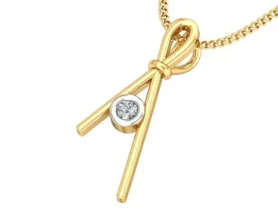 Solitaire Women Pendant 3dm STL OBJ FBX Renders Details 3D print model 28