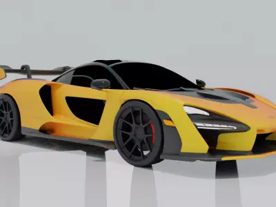 McLaren Senna Hypercar - High Quality 3D Model Low-poly 3D model