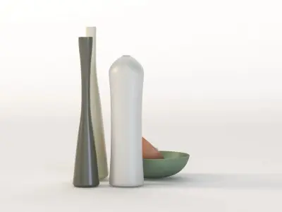 Handmade Stoneware Table Decor Center Piece 3D model