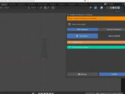 Glass long vase with color looks like stone Free low-poly 3D model