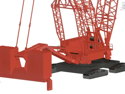 Revit Family Parametric Crawler crane Manitowoc 31000 3D model