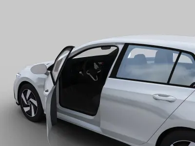 VW Golf Low-poly 3D model
