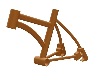 Plastic Bike Frame Toy 3D model
