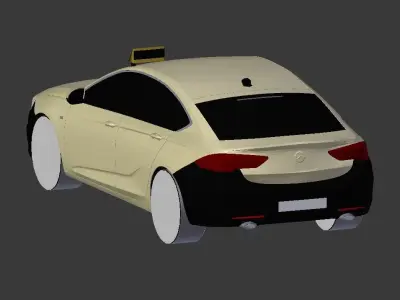 2019 Opel Insignia Taxi Low-poly 3D model