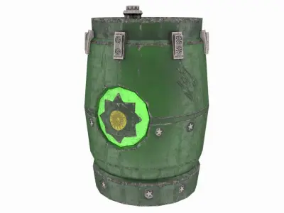 Mysterious Barrel Low-poly 3D model