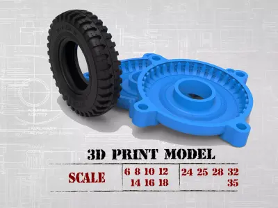 WWII German Kubel Wagen or Blitz Mold Rims Tires files 3D print model