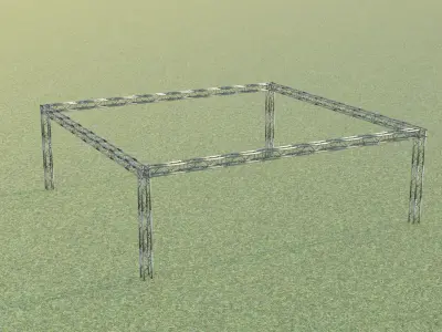 Square truss Free 3D model