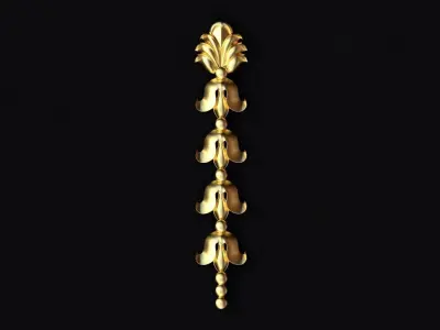 Central decor ornament for furniture 3D model 12