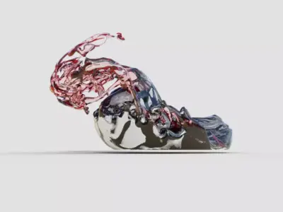 Art Water Low-poly 3D model