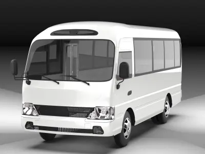 Hyundai County 3D Model Low-poly 3D model