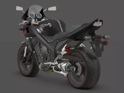 FV1100 TI Titanium Edition Motorcycle 3D Model Low-poly 3D model