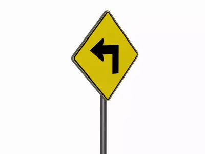 166 Canada Signs Road Pack Low-poly 3D model