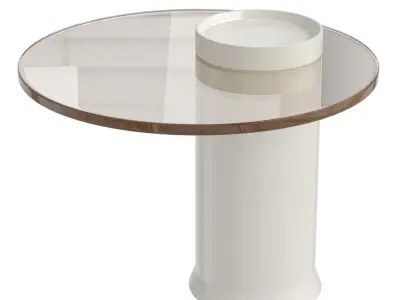 Luxury set of two coffee tables 3D model
