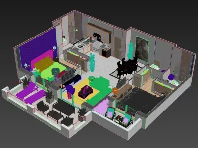 detailed floor plan 2020 3D model