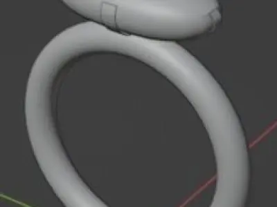 Ring with amethyst Free 3D model