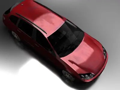 Station Wagon Low-poly 3D model