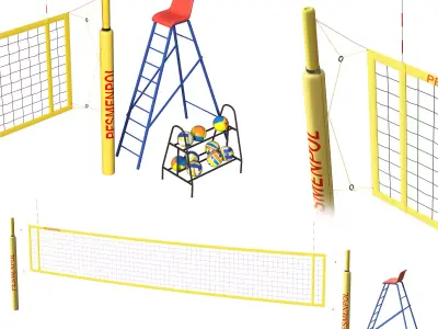 Volleyball net  3D model
