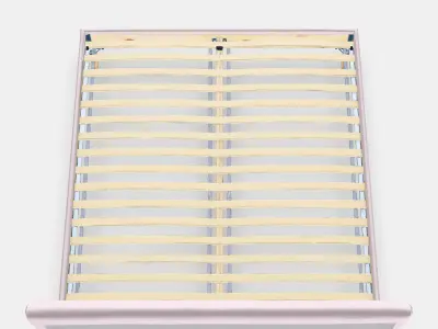 IDANAS Quilted bed frame Low-poly 3D model