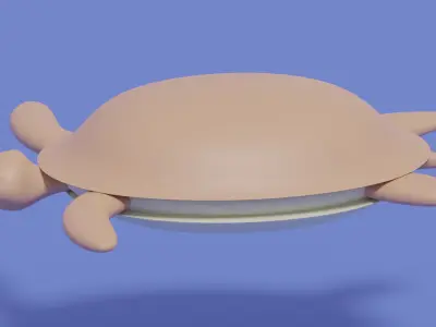 Cartoon Loggerhead Sea Turtle 3D model