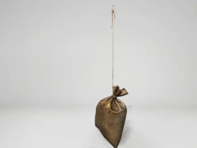 medieval hanging bags Low-poly 3D model