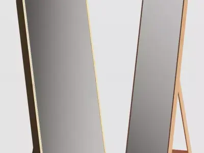 Crate and Barrel Edge Oak Standing Mirror 3D model